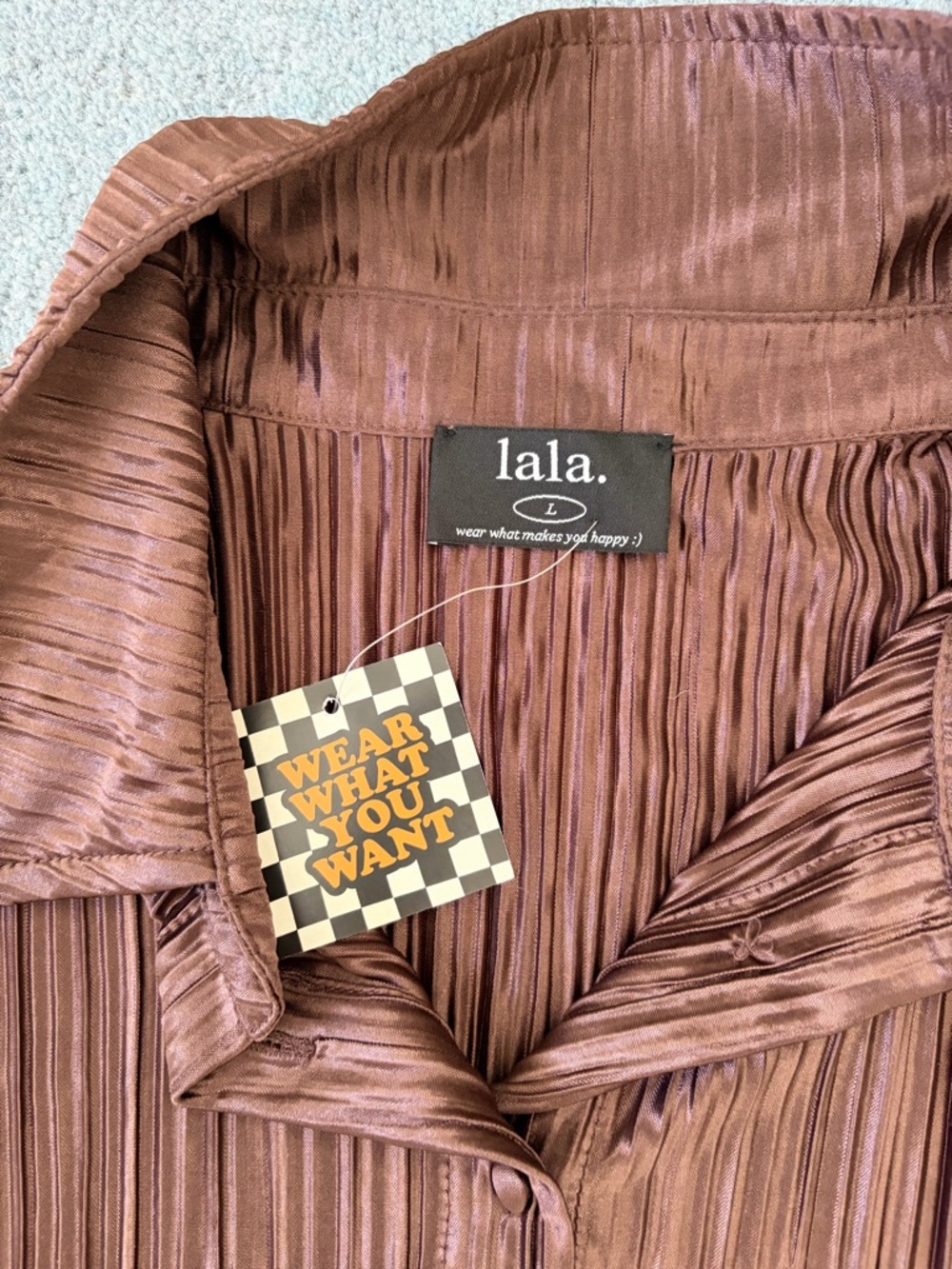 Dressed in LaLa - silky set in mocha brown - size Large